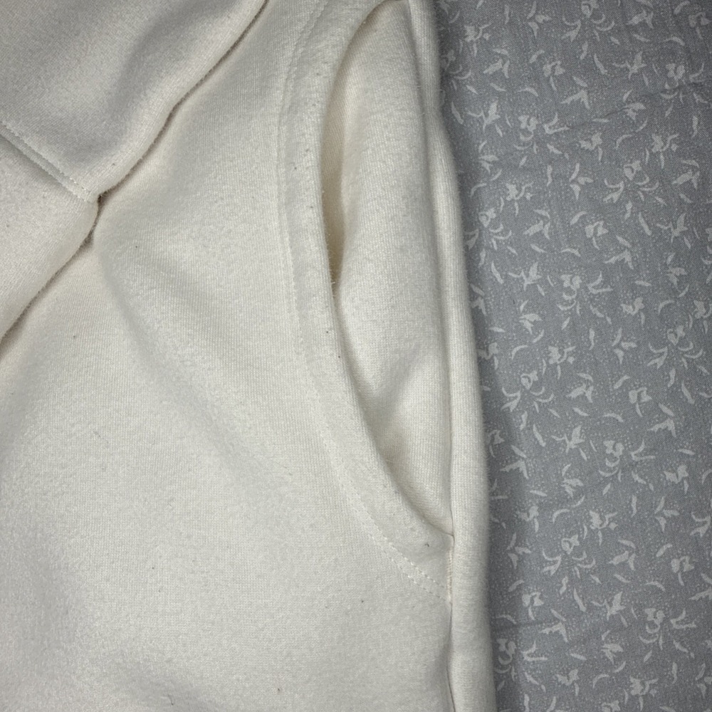 Athleta White Fleece Mock Neck Top XL Oversized Cozy Quiet Luxury Athleisure - Picture 6 of 14